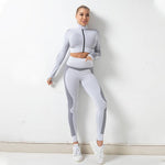 C-01 Long Sleeved Sports Bra Leggings Sweatsuit for Women by Wolph