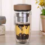 400ml Tea Infuser Double Glass Water Bottle