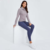 J-01 Long Sleeve Turtle-Neck Workout Gym Wear for Women by Wolph