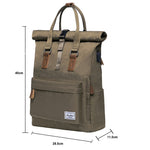 Edler Canvas Rolltop Travel Rucksack by Wolph